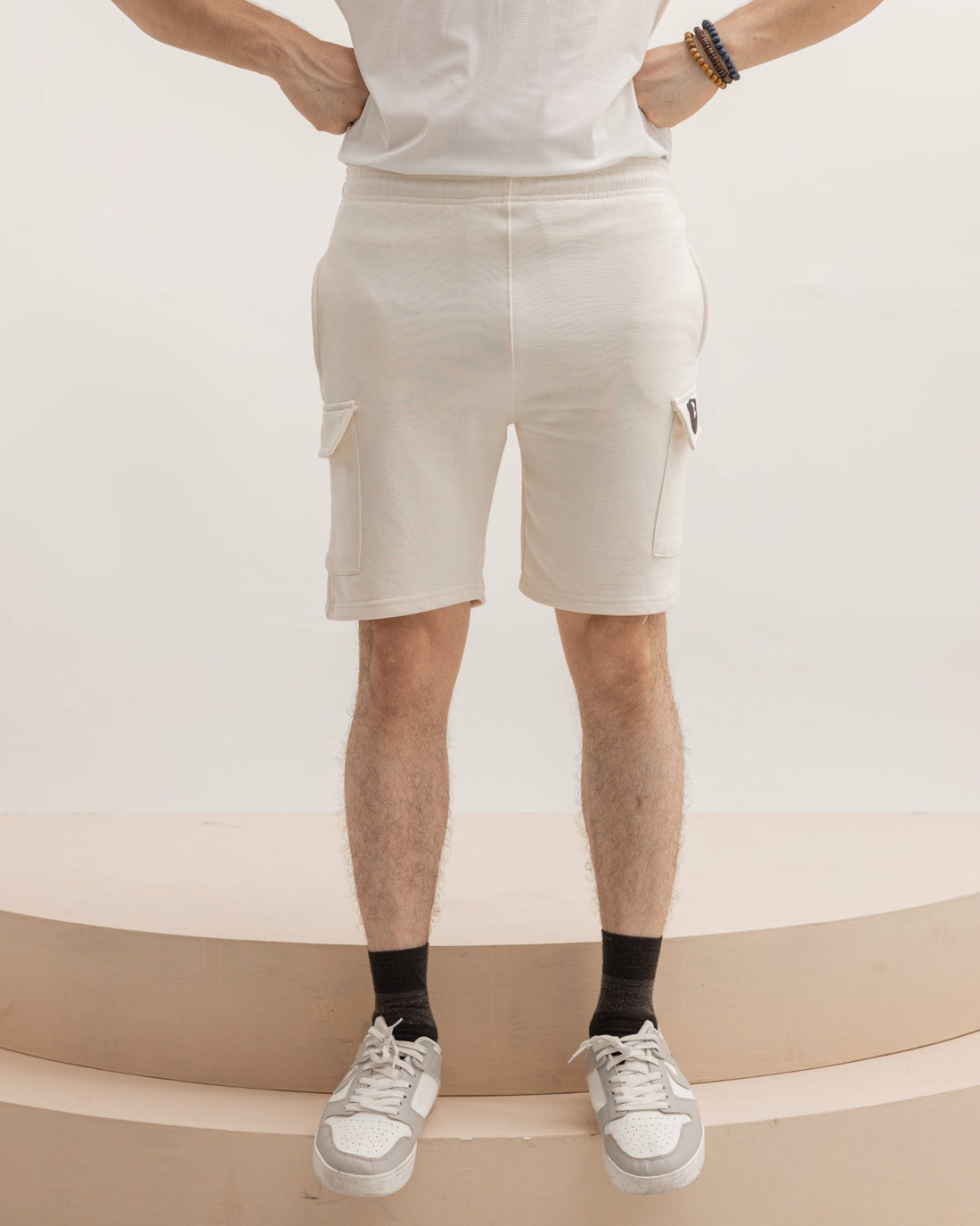 LITE FLEX OFF WHITE CARGO SHORTS