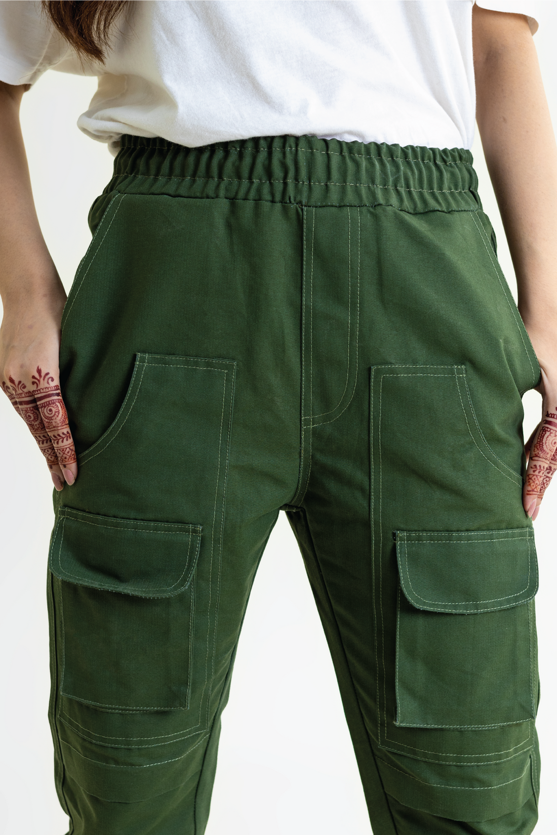 OLIVE 6 POCKET CARGO TROUSER
